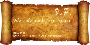 Vörösváry Petra névjegykártya