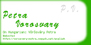 petra vorosvary business card